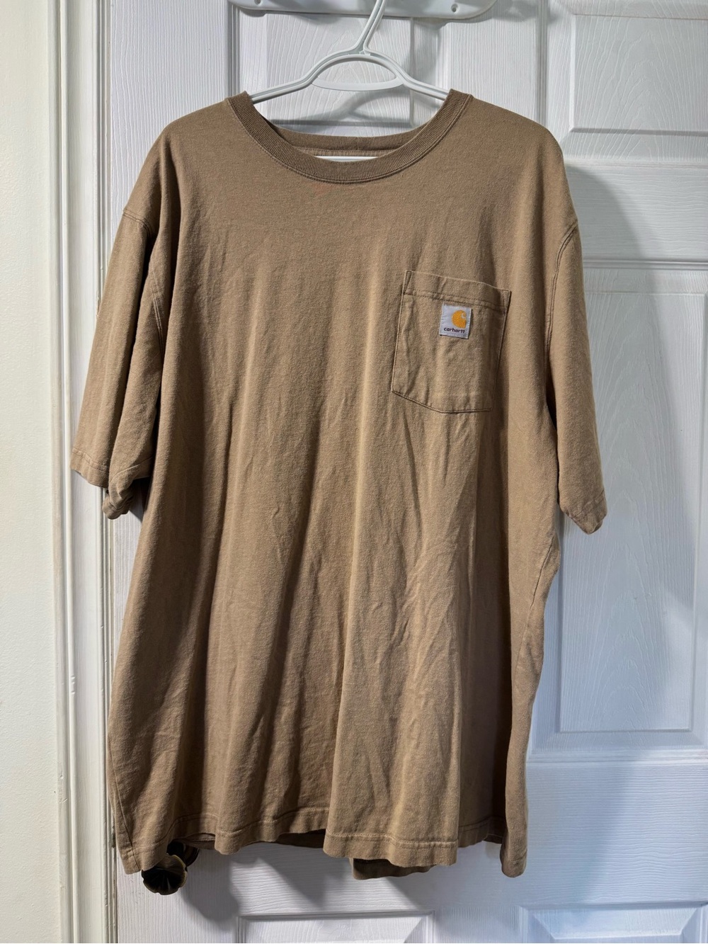 Carhartt Men's Short Sleeve Pocket T-Shirt - Brown Size XL
